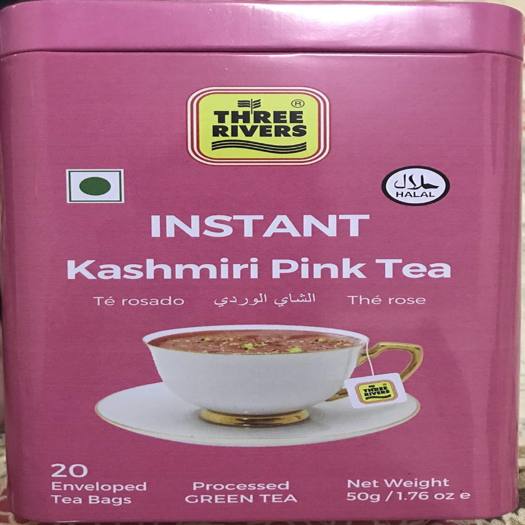 Pink Tea Bags Instant Kashmiri Tea Three Rivers Brand