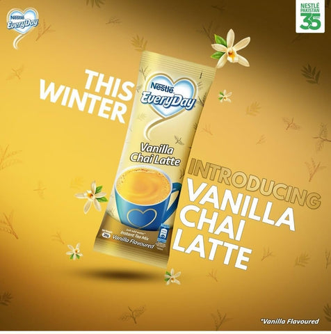 Nestlé Everyday Vanilla Chai Latte – 10 Sachets | Smooth & Creamy Instant Tea