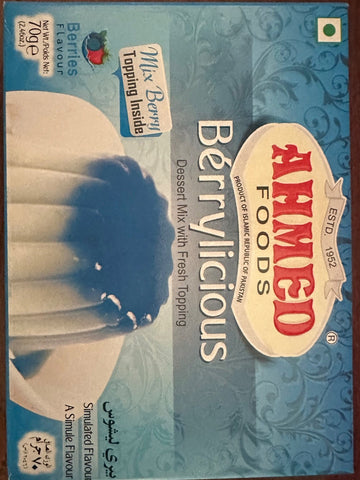 Ahmed Berrylicious Pudding/Flan Halal Dessert Mix – 12-Box Bundle