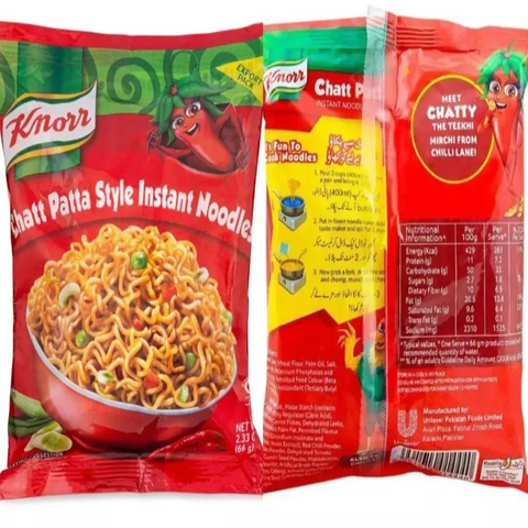 Knorr Chatt Patta Halal Noodles 50g x 24 Pack – Export Quality Instant Noodles | Urban Grocers