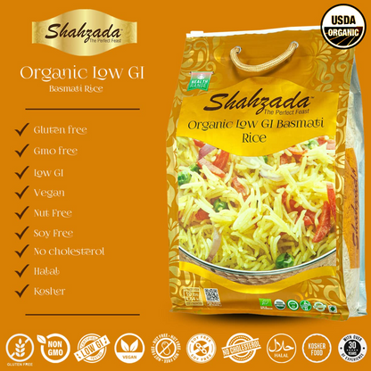 Shahzada Diabetic Friendly, Specially Processed Basmati Rice 10 lbs10 Pound Packing – 160 Oz