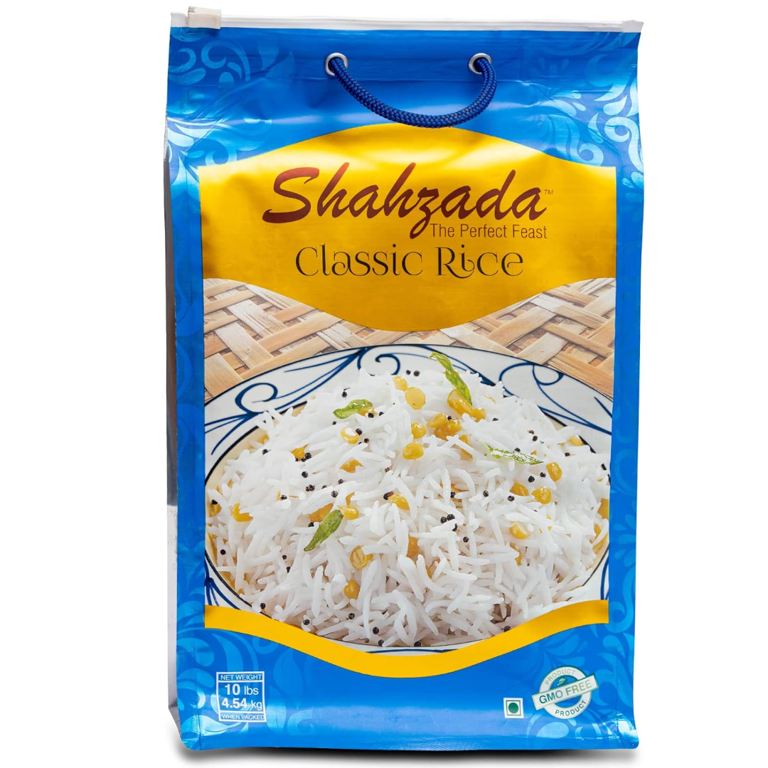 Shah's Rice Shahzada White Classic Rice 10 lbs - Great for Daily Use, Aged, Aromat ...