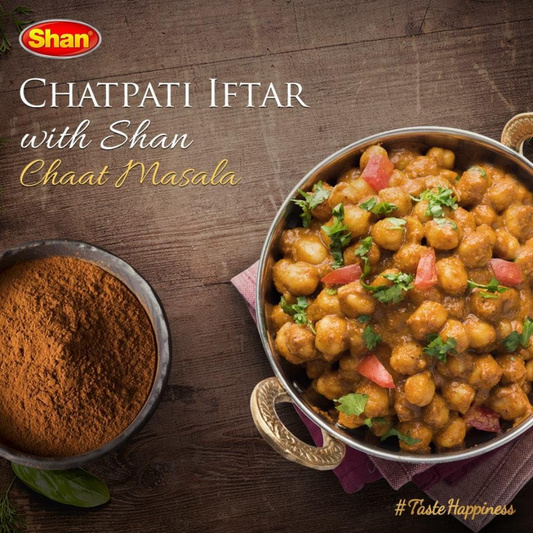 Shan Chaat Masala Powder (100g) - Tangy Indian Spice Mix for Snacks, Salads, & Street Food Seasoning - All-Natural, No Preservatives - Airtight Packaging for Freshness - Perfect for Garnishing Fruits