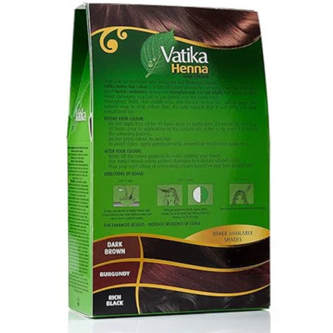 Dabur Henna Hair Color - Natural Brown, Henna Hair Dye and Conditioner, 0% Ammonia, 100% Grey Coverage, 6 Sachets X 10g