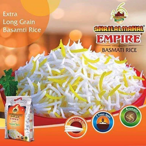 SHRILALMAHAL Empire Basmati Rice (Most Premium), 10 lbs / 160 oz