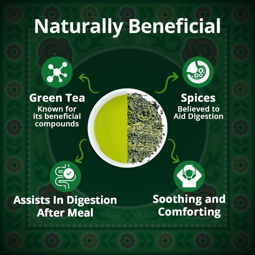 Peshawari Kahwa Tea- Jar of 220g, Flavourful Taste of Green Tea and Loose Leaf Tea, Freshly and Carefully Packed with Heritage Taste of Peshawari Kahwa, Aromatic Green Tea Loose Leaf
