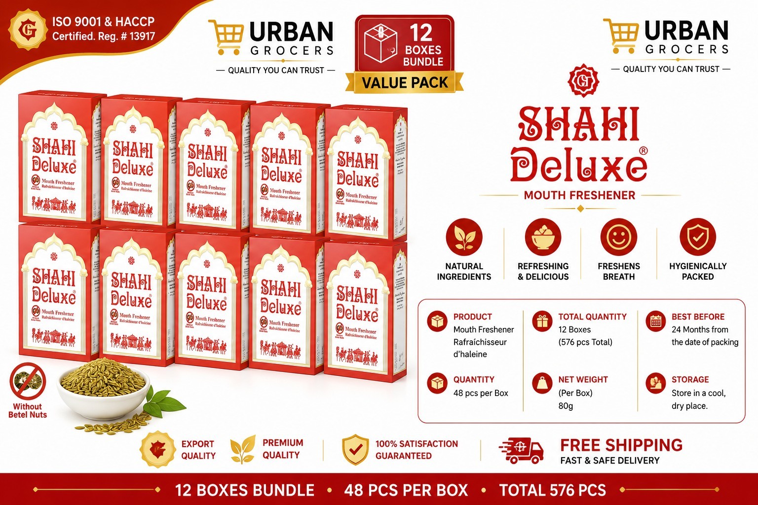 Shahi Deluxe 12 Boxes 576 Packets