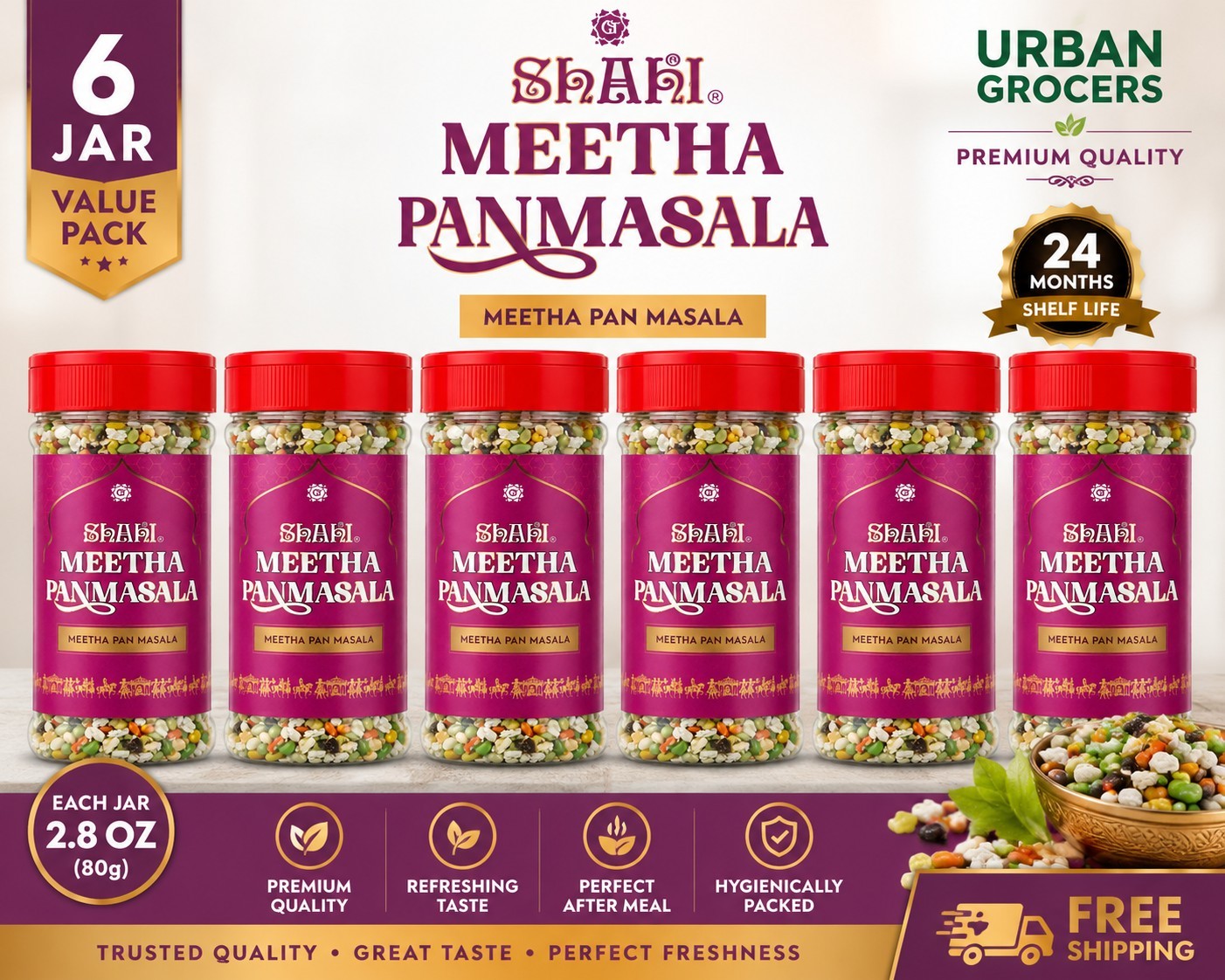 Shahi Meetha Masala Mouth Freshener 6 Jar Offer