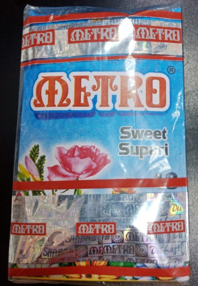 Metro Sweet Supari Original – 3 Boxes (144 Pouches, 48 Pcs Per Box) New Stock