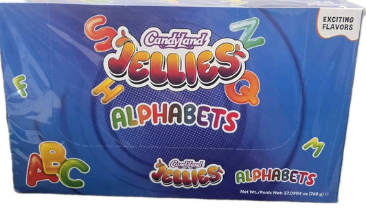 CandyLand Jellies Alphabets ABC Halal Gummy Candy – 24 Pack Box (768g) New Stock 2027